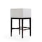 Manhattan Comfort Kingsley Barstool in Ivory and Dark Walnut, PK2 2-BS012-IV - alternate 5